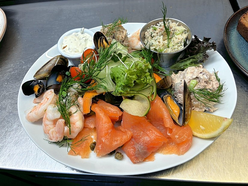 Seafood platter served at Powers Thatch Bar and Restaurant in Oughterard